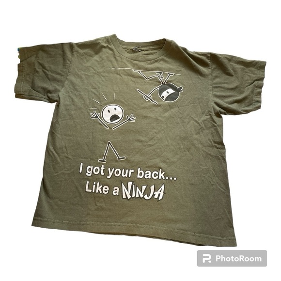 cartoon graphic T-shirt boys size 10-12 I got your back like a nin… - Picture 2 of 3